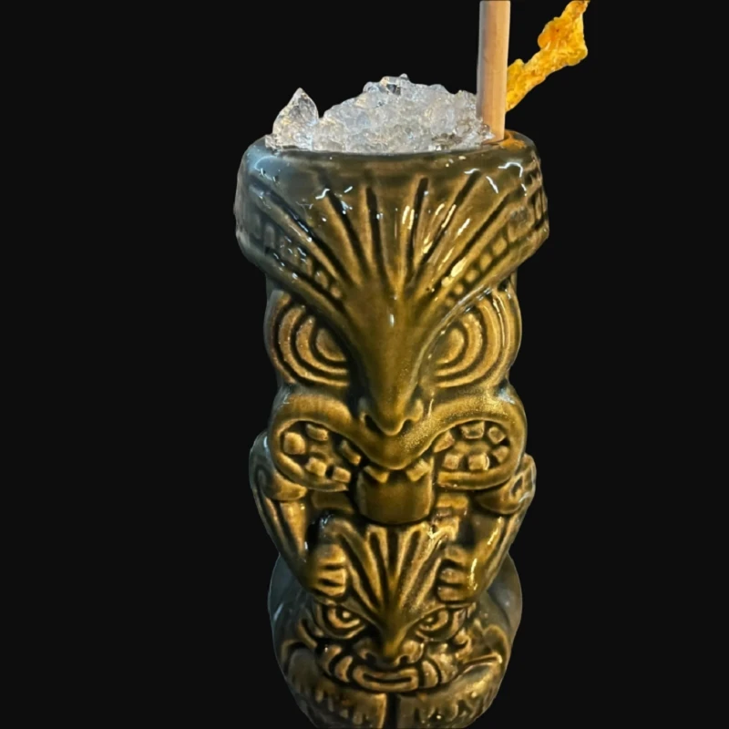 

630ml Ceramic Tiki Mug Creative Porcelain Beer Wine Mug Cup Bar Tool