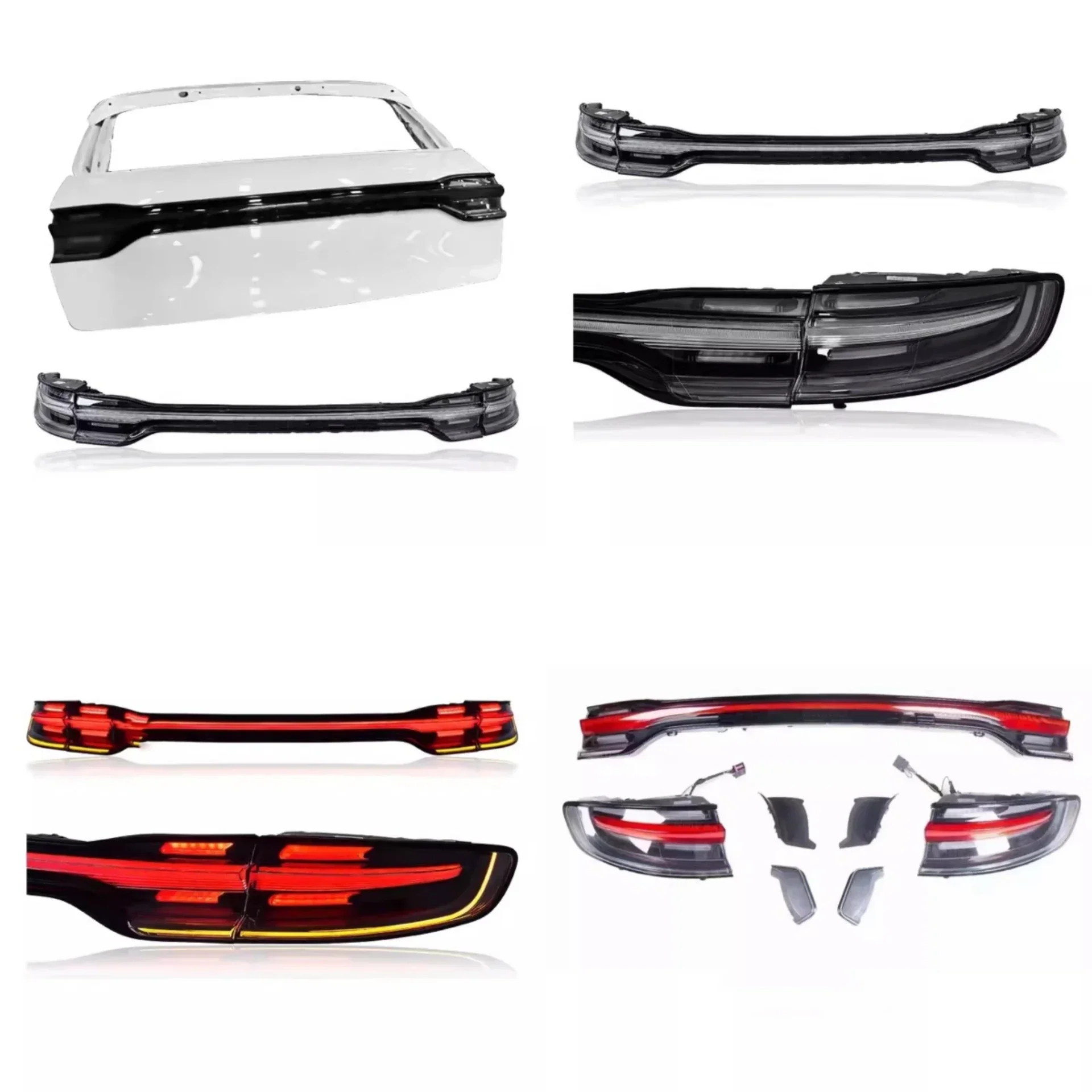 Taillight Assembly Through Lamp Tailgate for Porsche Macan 14-17 Modified New Style Kit Brake Light Turn Signal Car Accessories
