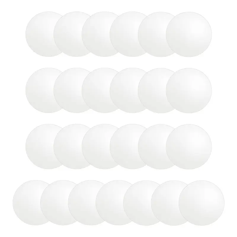 AB46-25 Pieces Acrylic Mini Size Round Mirror Adhesive Small Round Mirror Craft Mirror Tiles For Crafts (3 Inch In Diameter) Dur