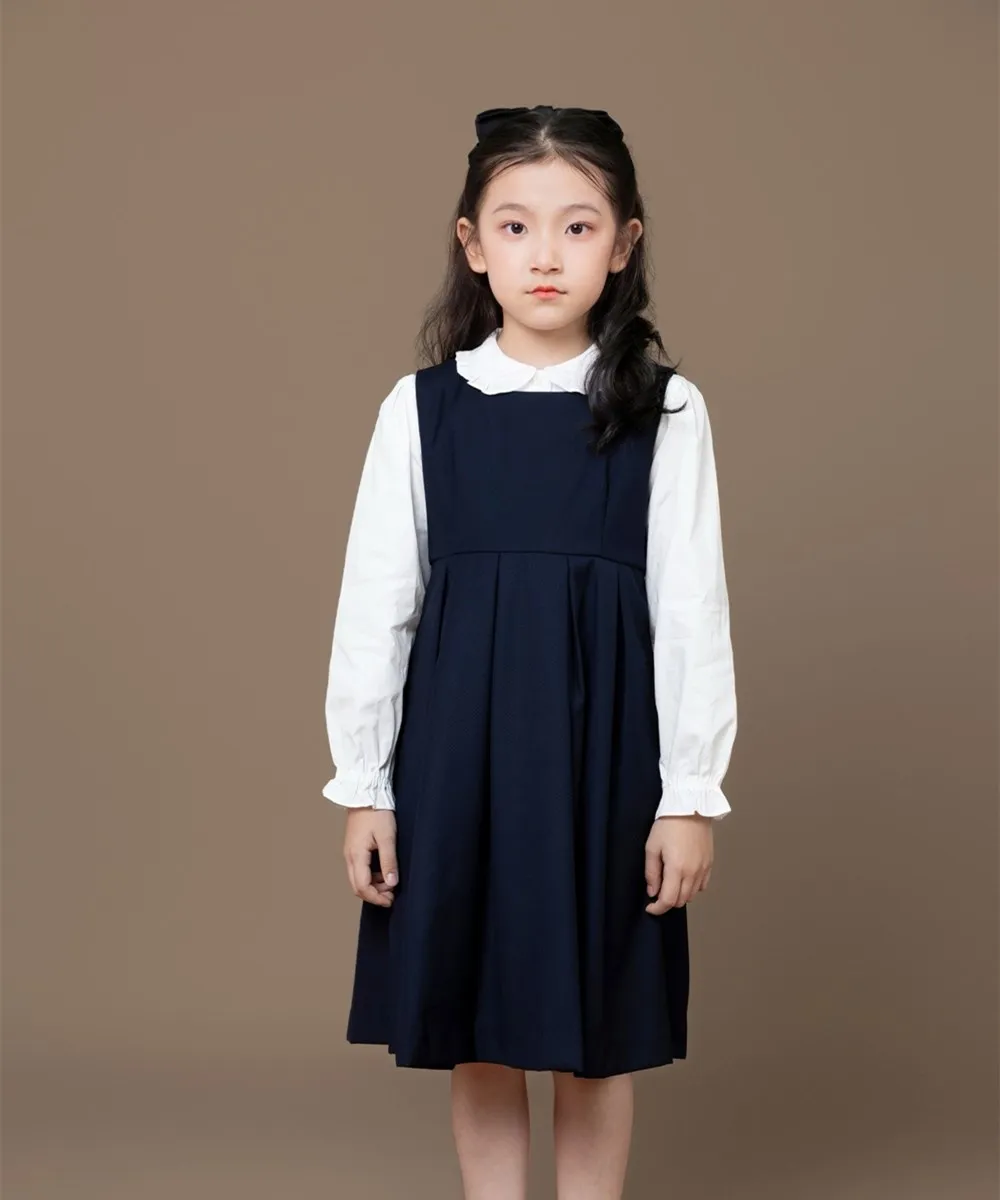 

fall clothes girls set College style dress set baby girls clothes sweet 2pcs set vest dress+jacket