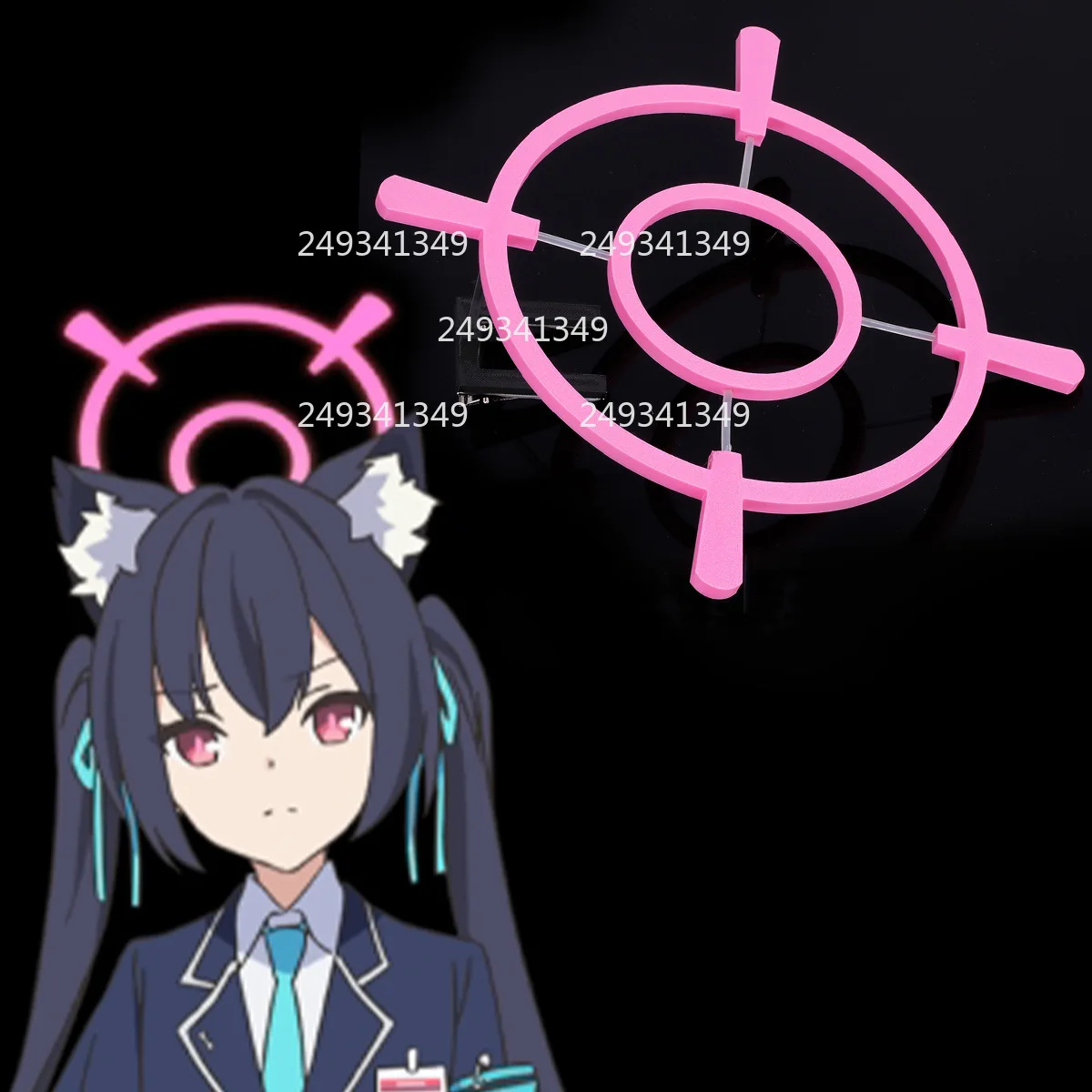 Kuromi Serika Cosplay Headdress Blue Archive Game Character Halo Props Woman Man Halloween Dress Up Headwear Costume Accessories