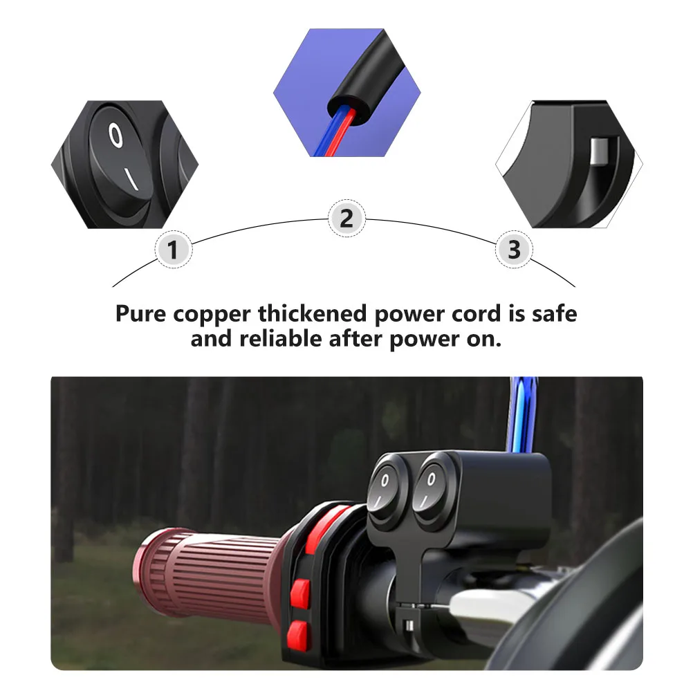 

Motorcycle Switch Waterproof Handlebar Toggle Metal Bike Headlight Tail Emergency Relay Craftsmanship Aluminum Alloy Power