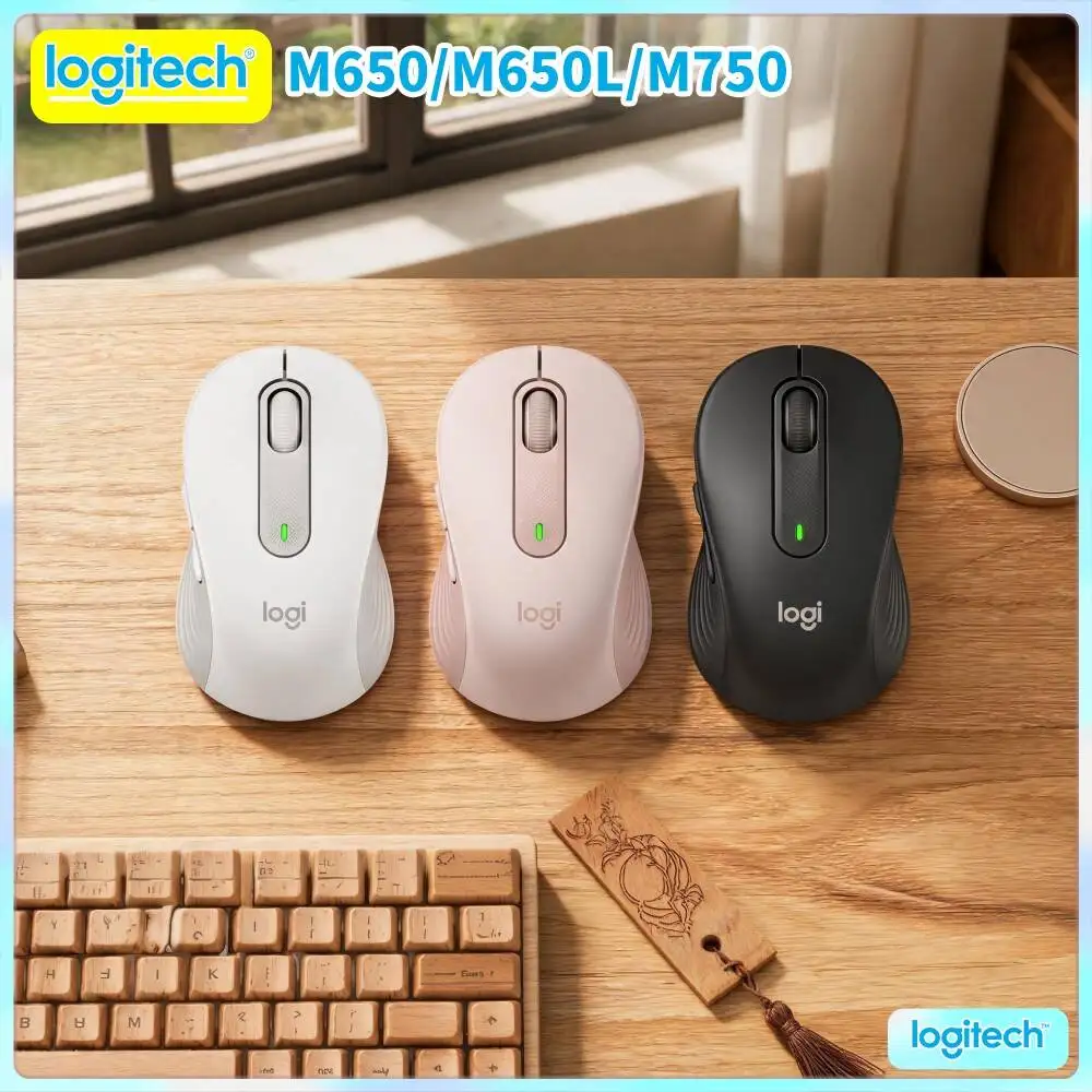 Ergonomic M750 Wireless Mouse Custom Shortcut Buttons 4000 DPI Precision Dual Connection Home Office Essential Helper