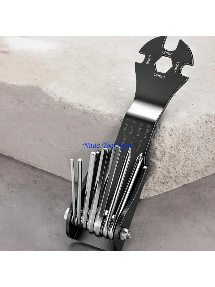 

31GJ 11 in 1 Foldable Wrench Set Steel Tool Foldable Wrench For Automotive Repair And DIY Maintenance