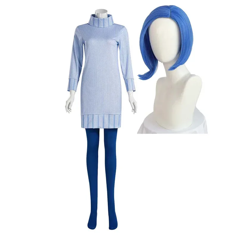 أزياء النساء البالغات من فيلم Inside Cosplays Out Sadness أو شعر مستعار lf[5