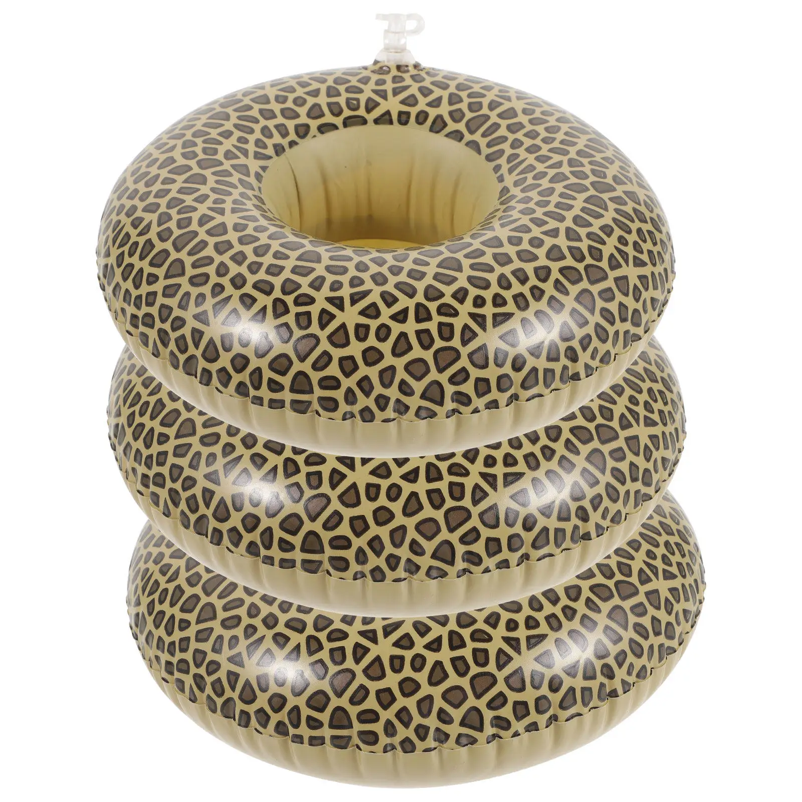 3 Peças de Tapetes Flutuantes em PVC com Estampa de Leopardo para Copos, Suportes Infláveis para Água e Cerveja para Festa na Piscina, Praia, Natação, Tapete para Cerveja, Diversão ao Ar Livre