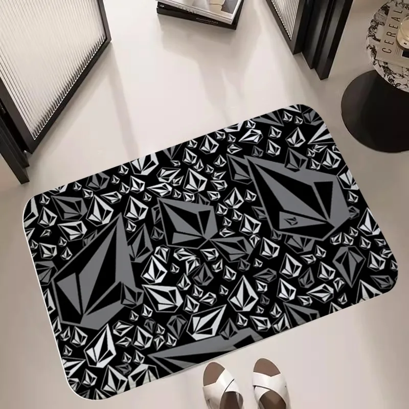 Street Art Graffiti Carpet Mat Urban Trendy Abstract Geometric Logo Newspaper Clippings Home Decoration Rug Welcome Mat Door Mat