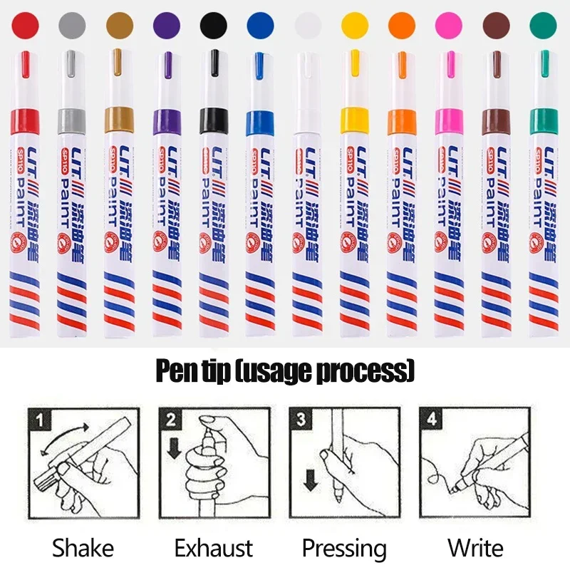 Car Scratch Repair Paint Pen Quick Dry Touch Up Paint Repair Pen Waterproof Wheel Tyre Marker Auto Scratch Remover Painting Pens