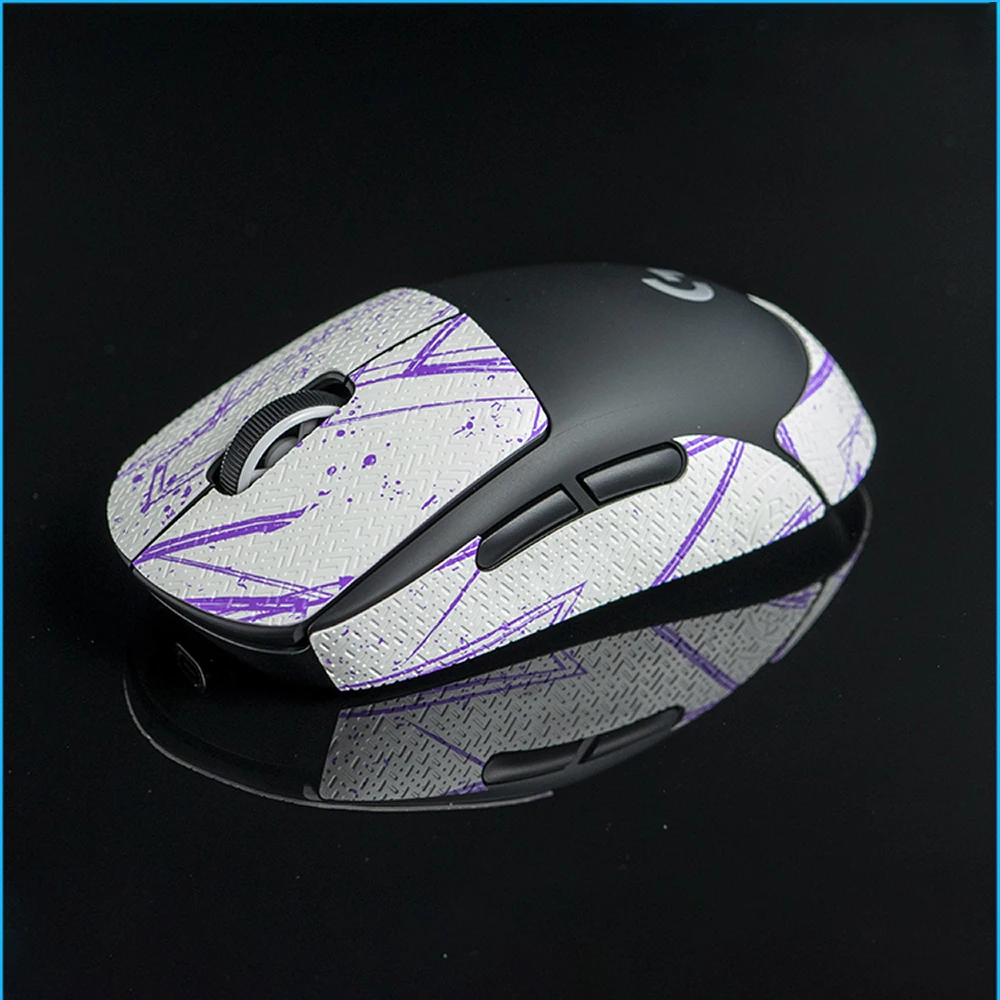 

Лента для мыши для Logitech G Pro X Superlight 2 GPX, простая однотонная наклейка ручной работы для скейтбординга, нескользящая кожа ящерицы, сосание пота