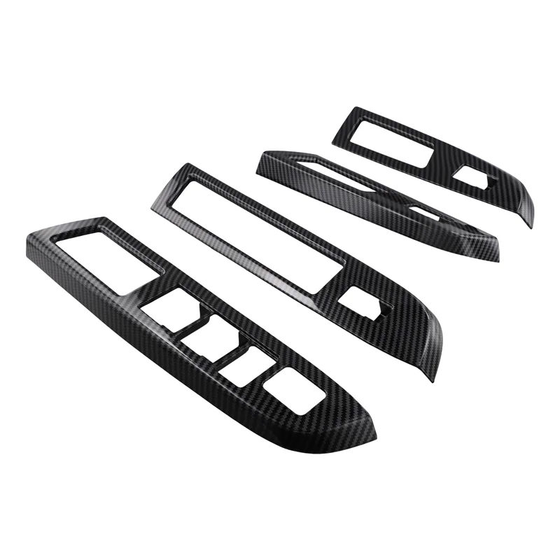 

A80X-Bright Carbon Fiber Window Lift Panel Switch Cover Trim For Subaru XV 2012-2014 LHD