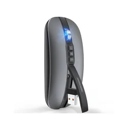 Dual Mode Wireless Bluetooth-compatible Silent Mouse USB 2.4G 2400DPI Noiseless Mute Mouse Type-C Charging For iPad Matepad Tab