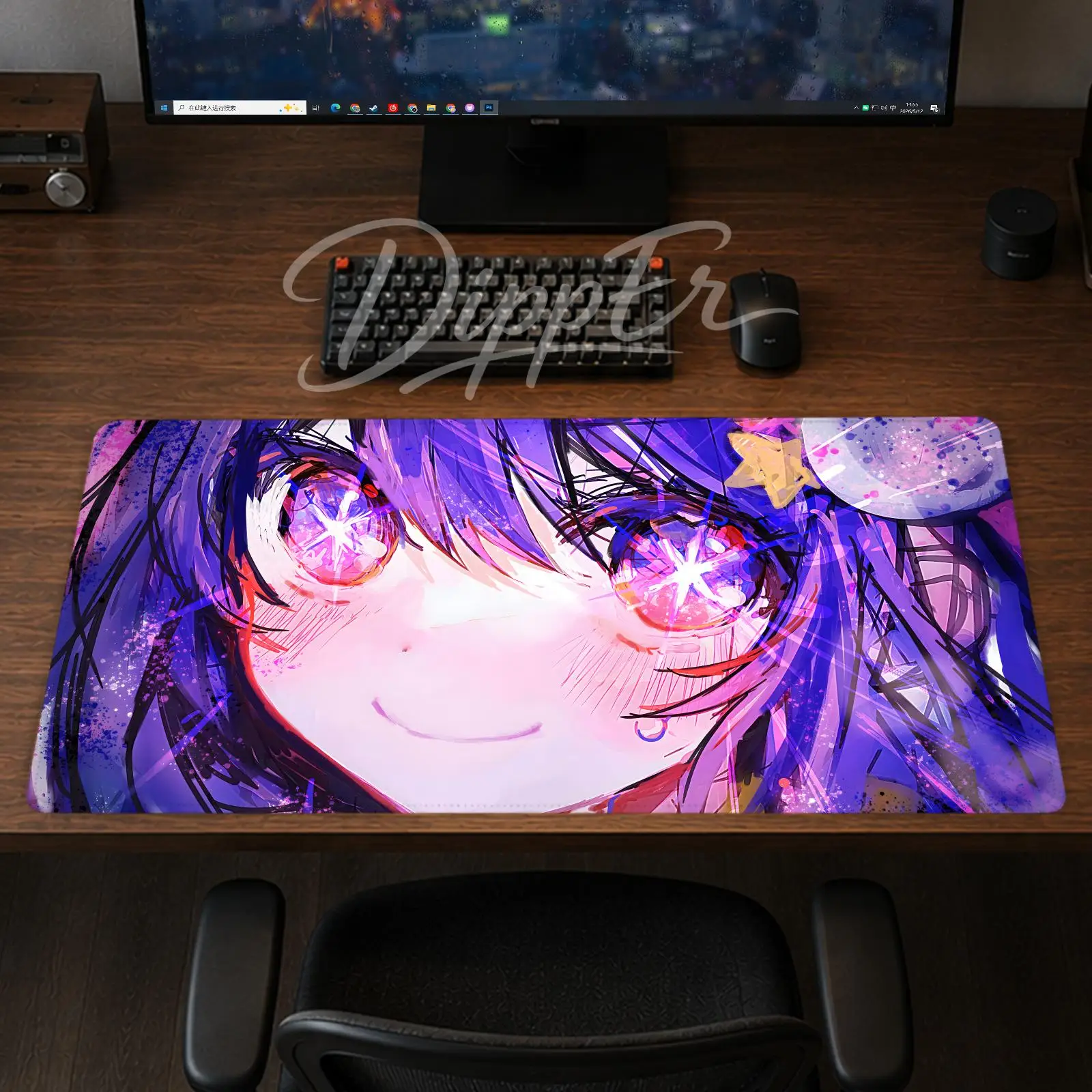 Ai Hoshino Mouse Pad Office Large Desk Mat Gaming Mousepad Rubber Bottom Non-Slip Cushion 900X400