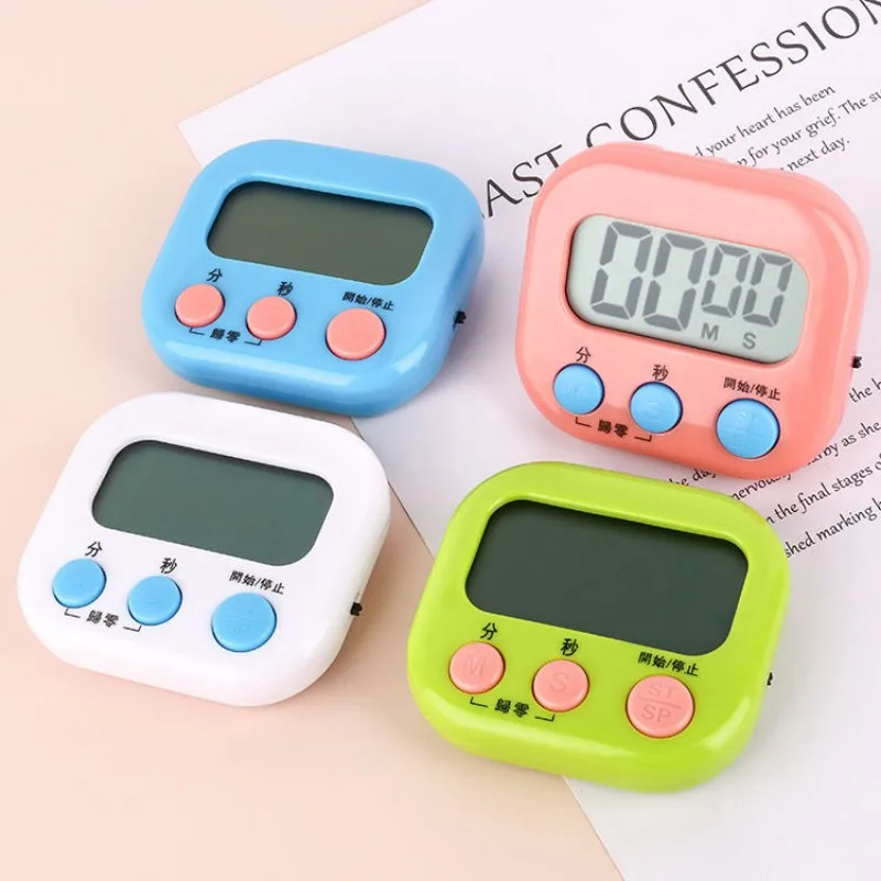 Digital Kitchen Timer with Magnetic Electronic Tool for Cooking Countdown Timing Cook Friendly Alarm Clock Counter with Stand