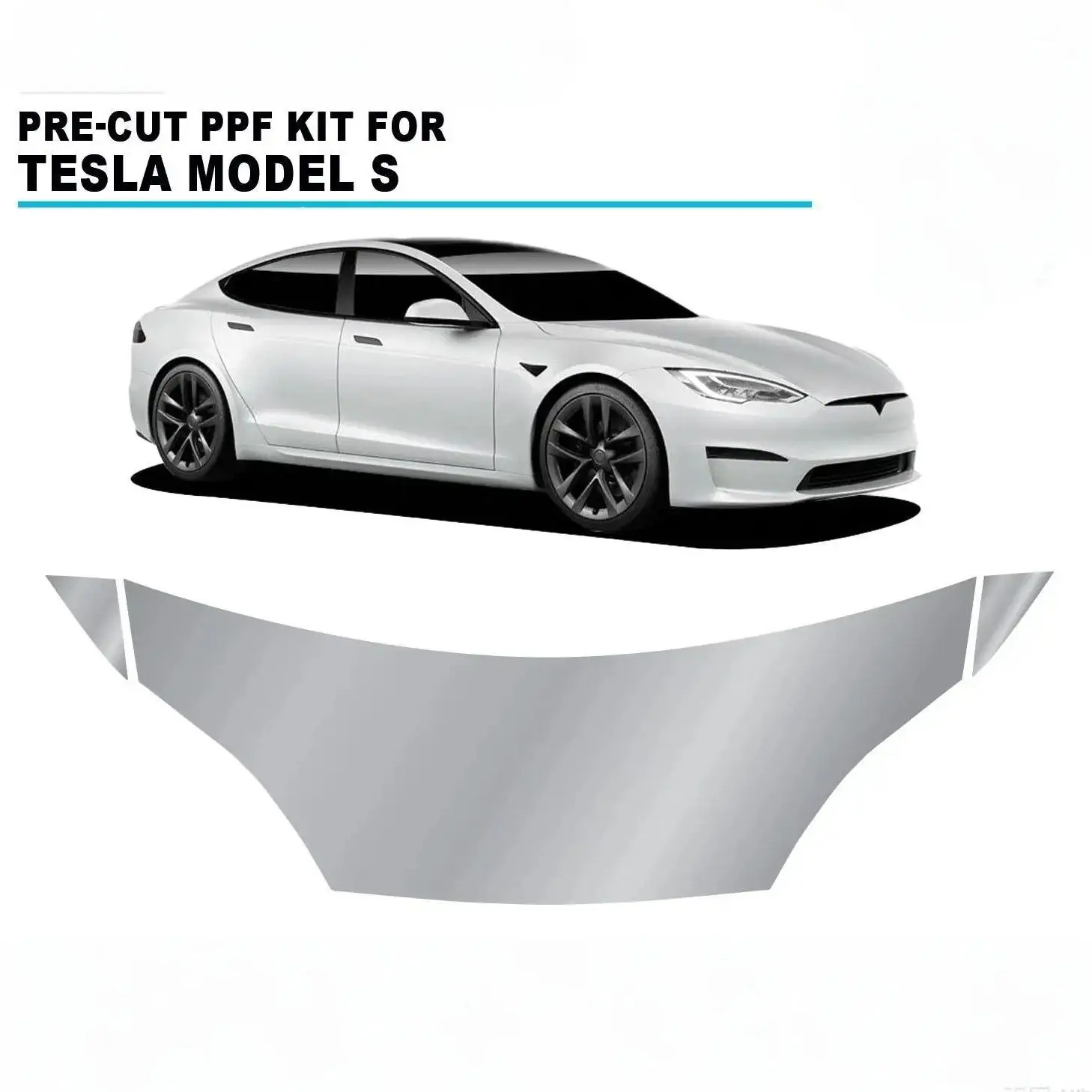 

TPU Bumper Hood For Tesla Model S 2016-2021 Scratch-Resistant Self-Healing Paint Protection Film Invisible Pre-cut PPF ﻿Kit