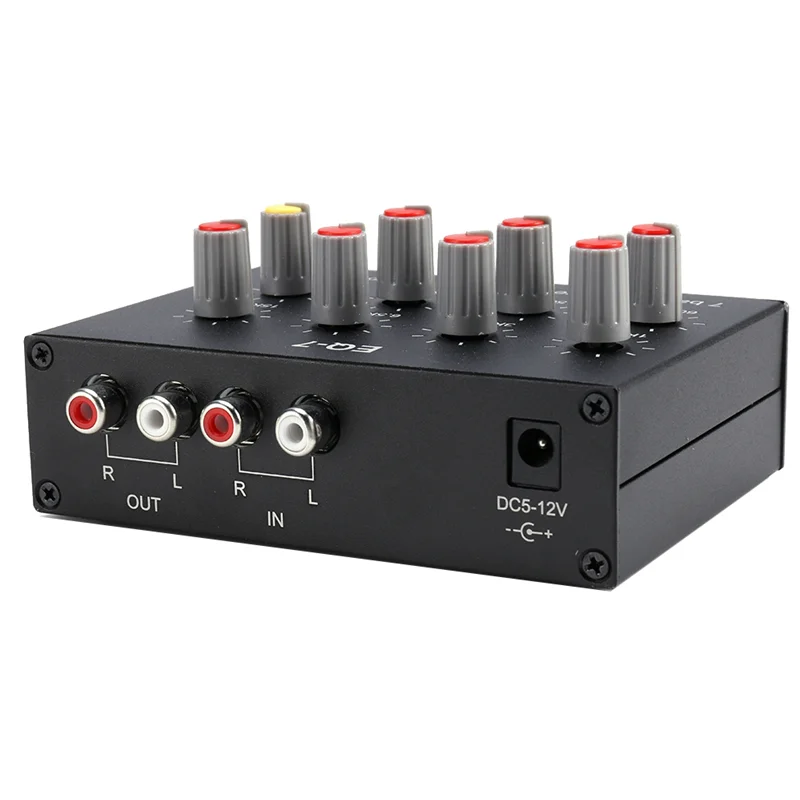 مضخم صوت سماعة السيارة ، 7-Band EQ Equalizer ، مضخم صوت رقمي بقناتين ،