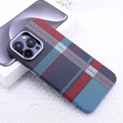 Matte Hard PC Ultra Slim Back Case For iPhone 15 16 13 14 Pro Max 17 Cover With Magnetic Metal Carmera Protector Karbon pattern
