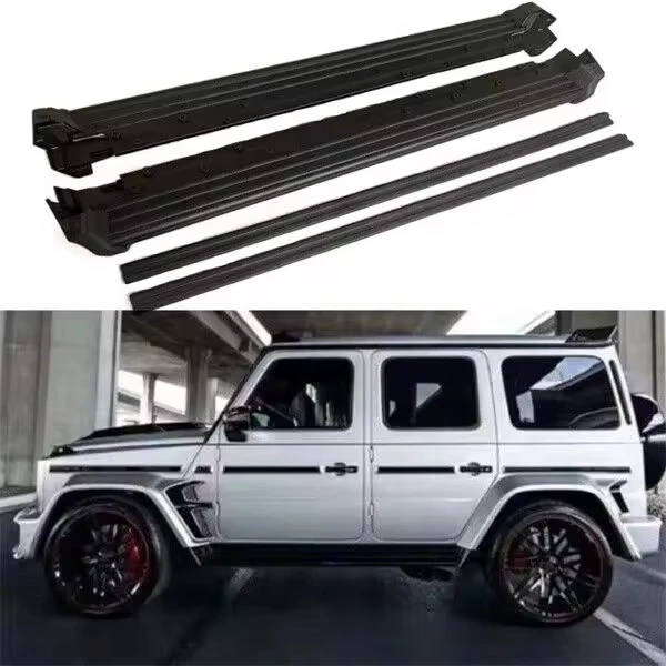 2Pcs All Black Running Board Side Step Nerf Bar fit for Mercedes Benz G class W463A W464 2019-2023