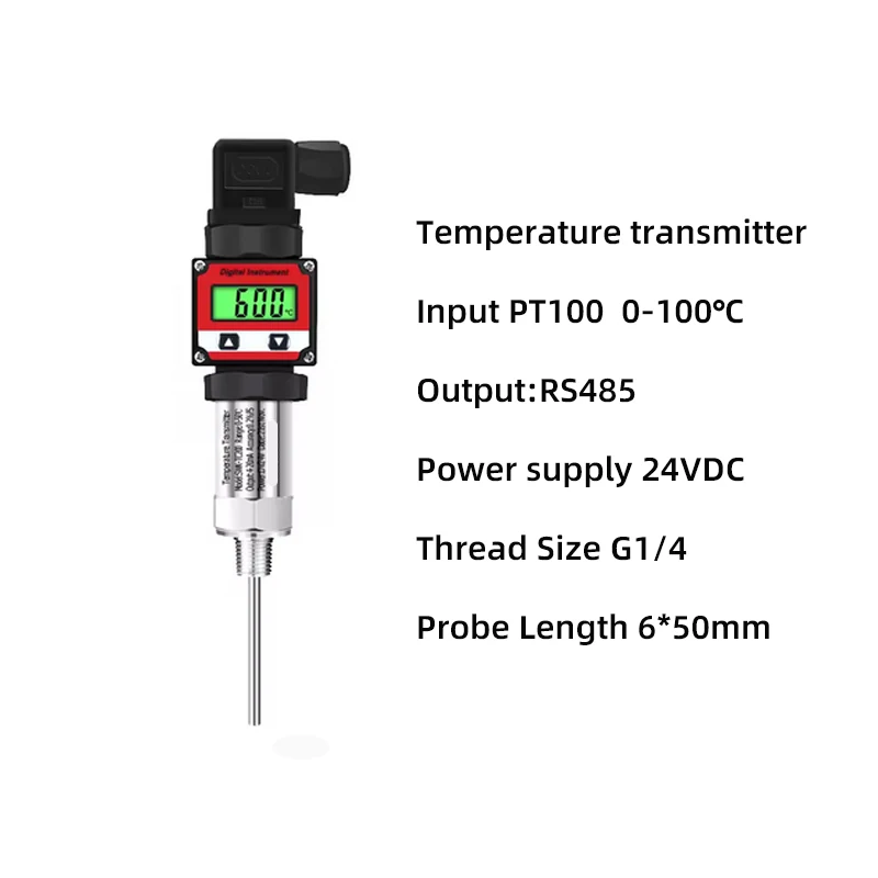 

LCD Pressure Transmitter Measurment RS485 G1/4 Tempture Transducer pt100