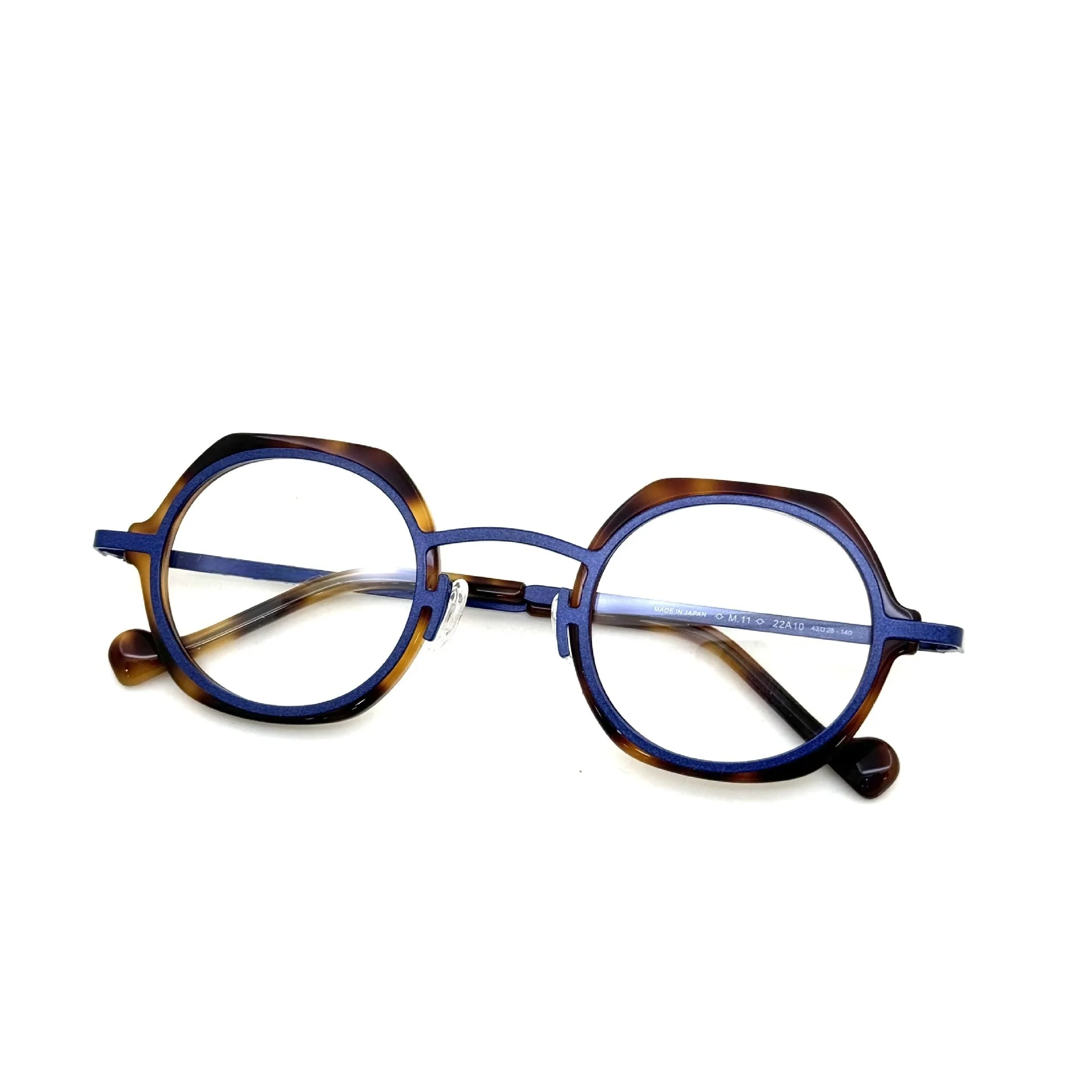 Belight Optical France Design Acetate with Metal  Combine Color Irregular Shape Spectacle Frame Men Women Eyeglasses M11