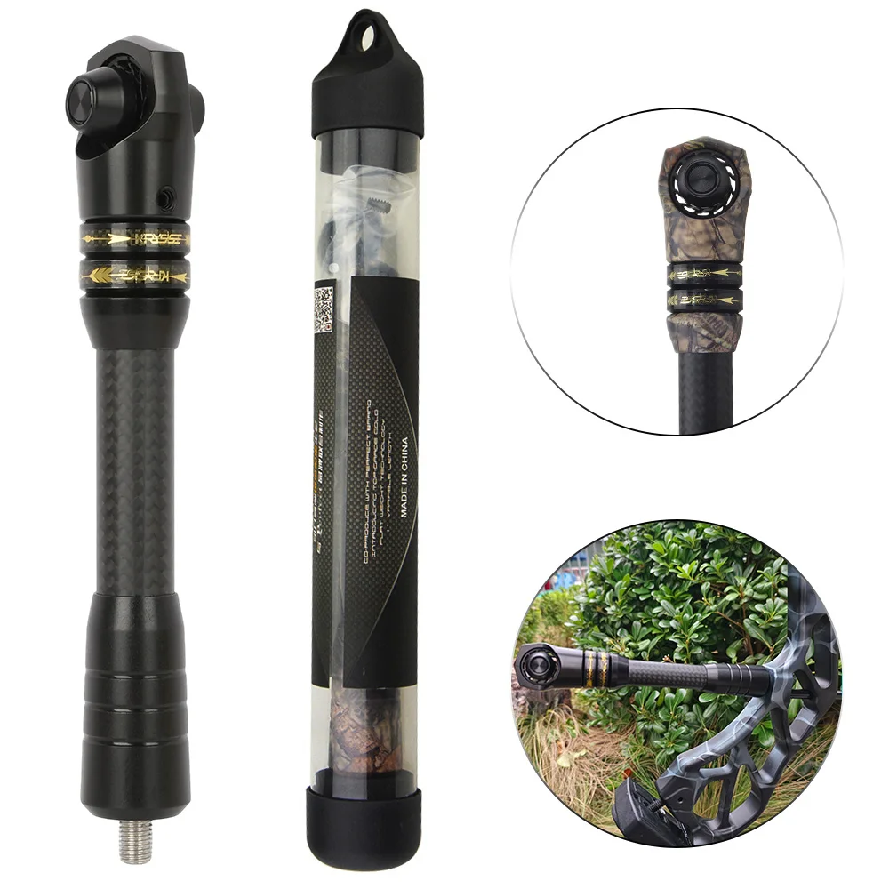 

7" Bow Stabilizer Archery Shock Absorber Carbon Rod Counterweight Damper Compound Bow Hunting Shooting Target Absorb Vibration