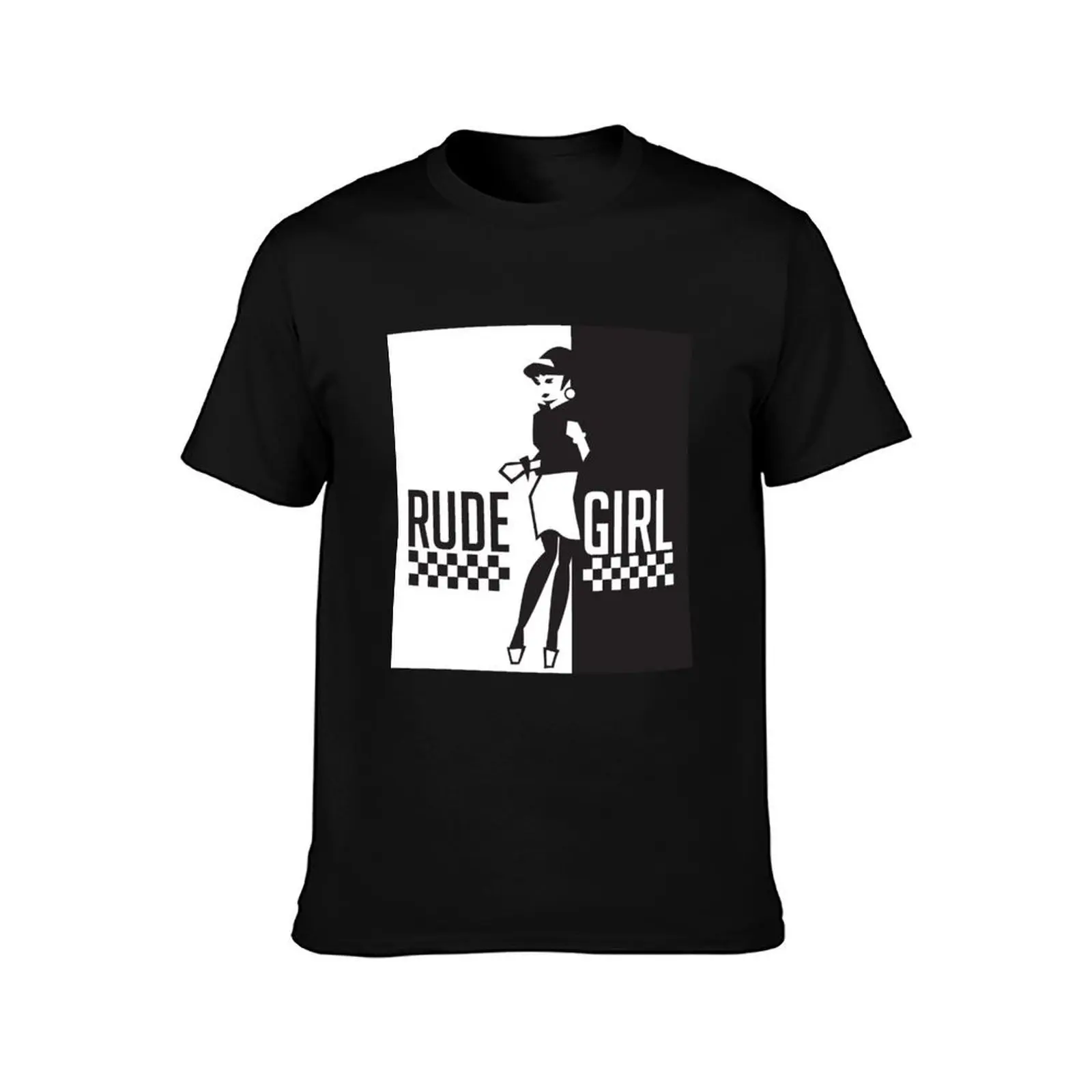 Rude Girl T-Shirt, Summer Casual Cotton Tee, Oversized Streetwear Tops, Vintage Graphic Print, Loose Fit Short Sleeve
