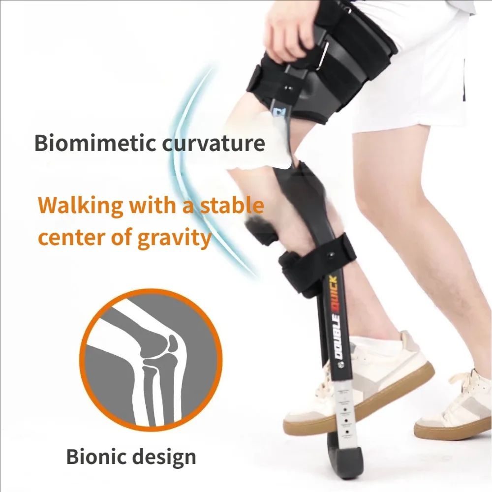 Rehabilitation Mobility Aids Knee Walker Single-Leg Telescoping Assisted Walking Training Stick Hands Free Crutch