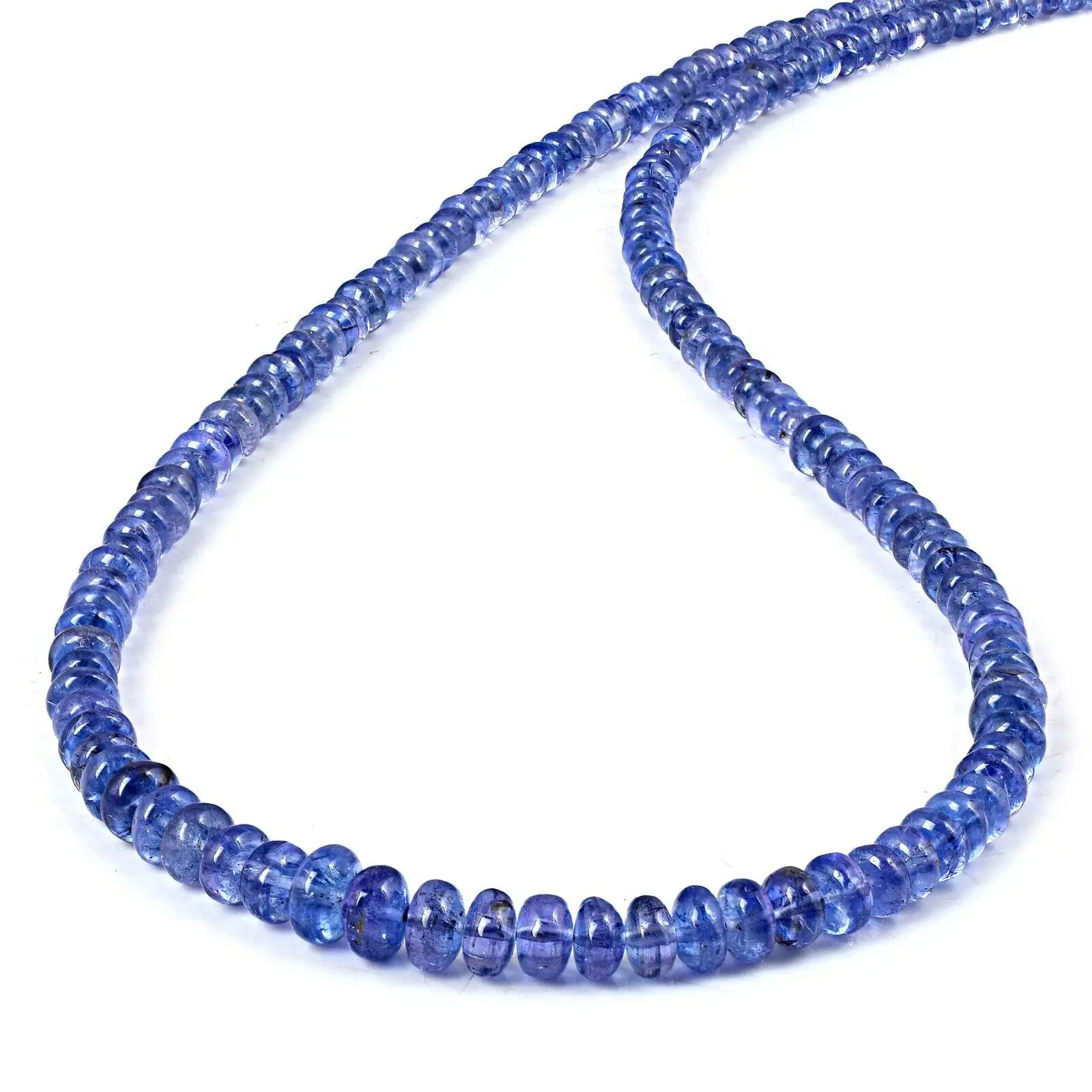 

AAA Tanzanite Gemstone Rondelle Beads Strand Handmade Necklace Women Jewelry