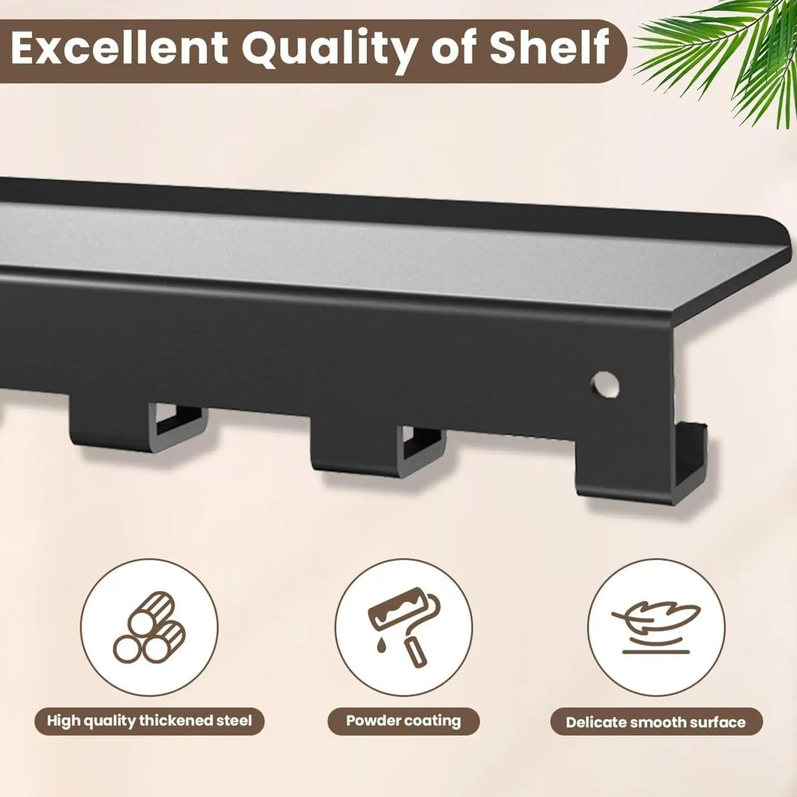 Floating Shelves Metal Storage Rack Holder Adapters Bracket Hanger For Workout Fitness Home Gym Bathroom Bedroom Toilet