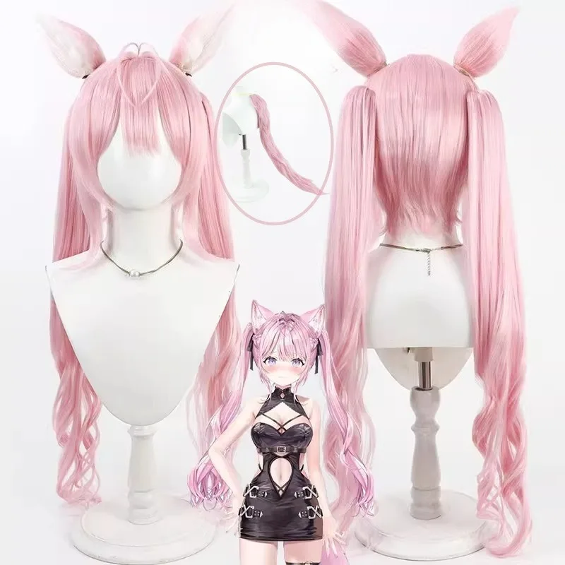 Virtual YouTuber VTuber Hololive Hakui Koyori Long Halloween Anime Cosplay Wigs Synthetic Hair + Wig Cap