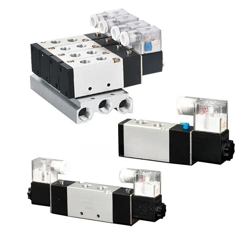 4V Series Pneumatic Solenoid Valve Explosion Proof 2 Position 3 Way 5 Way Gas Reversing Valve