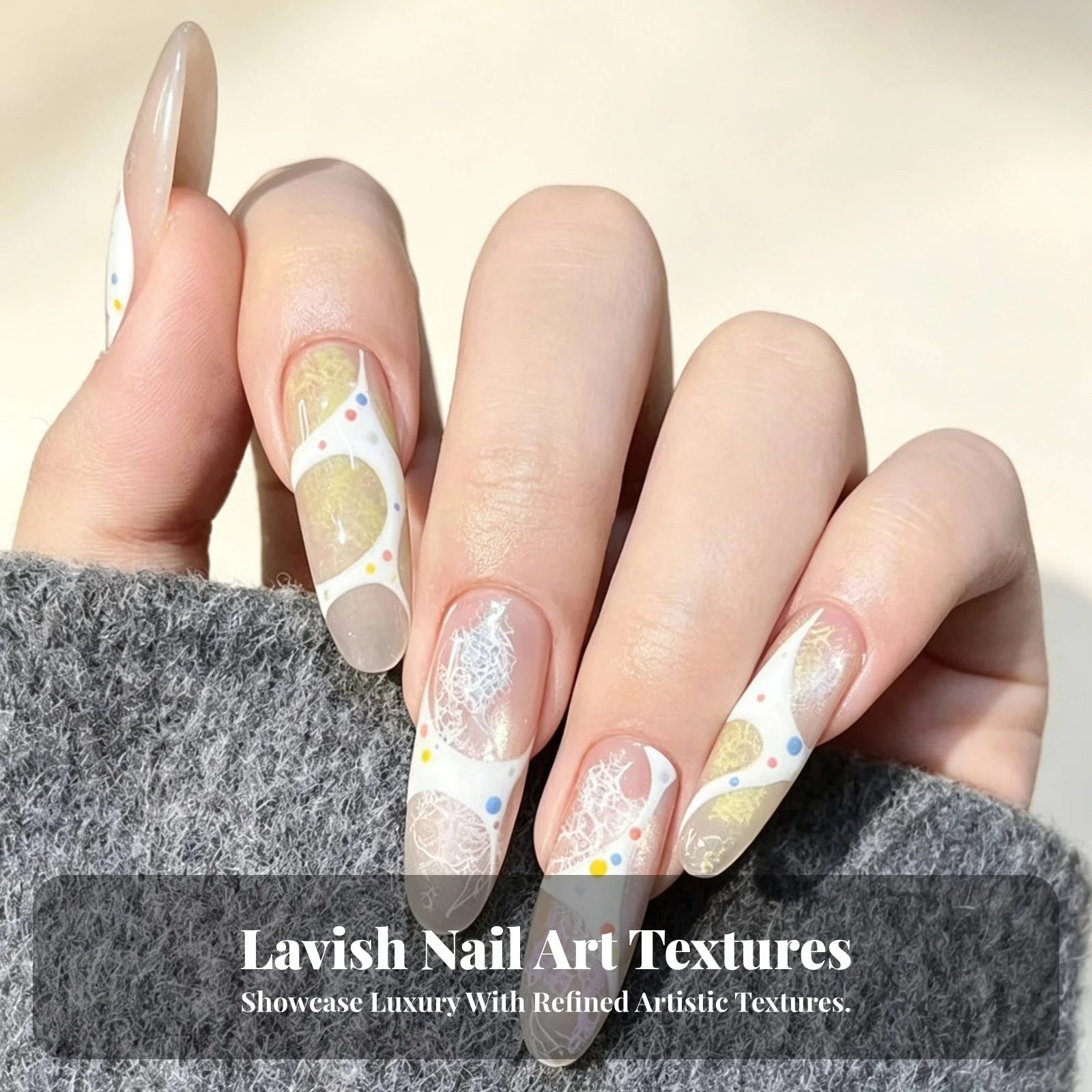 Lace Nail Transfer Paper Delicate Nail Transfer Paper with Storage Case Manicure Stickers Translucent Eye-Catching