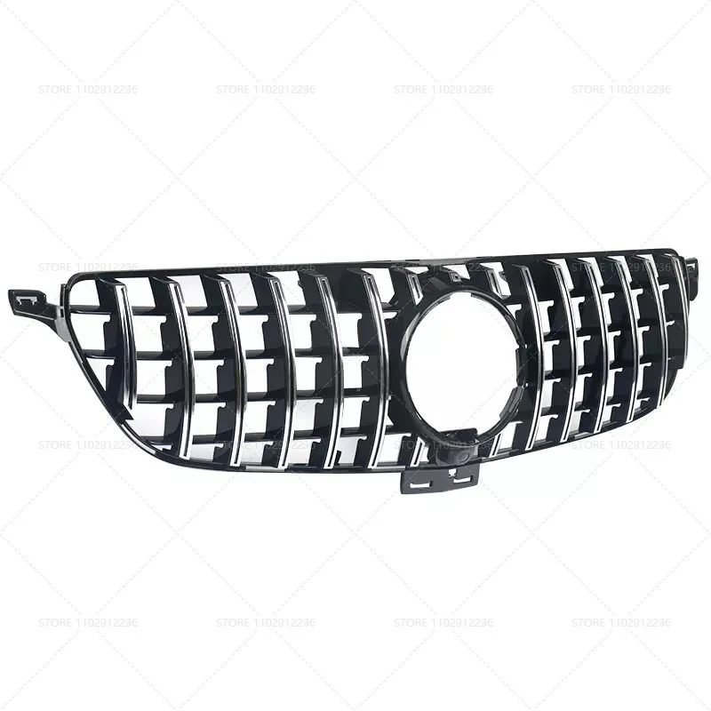 for 2016-2019 W166 GLE-Class Mercedes Benz GLE300 GLE320 GLE350 GLE400 GLE500 GT Style Upper Bumper Hood Mesh Front Grill Grille