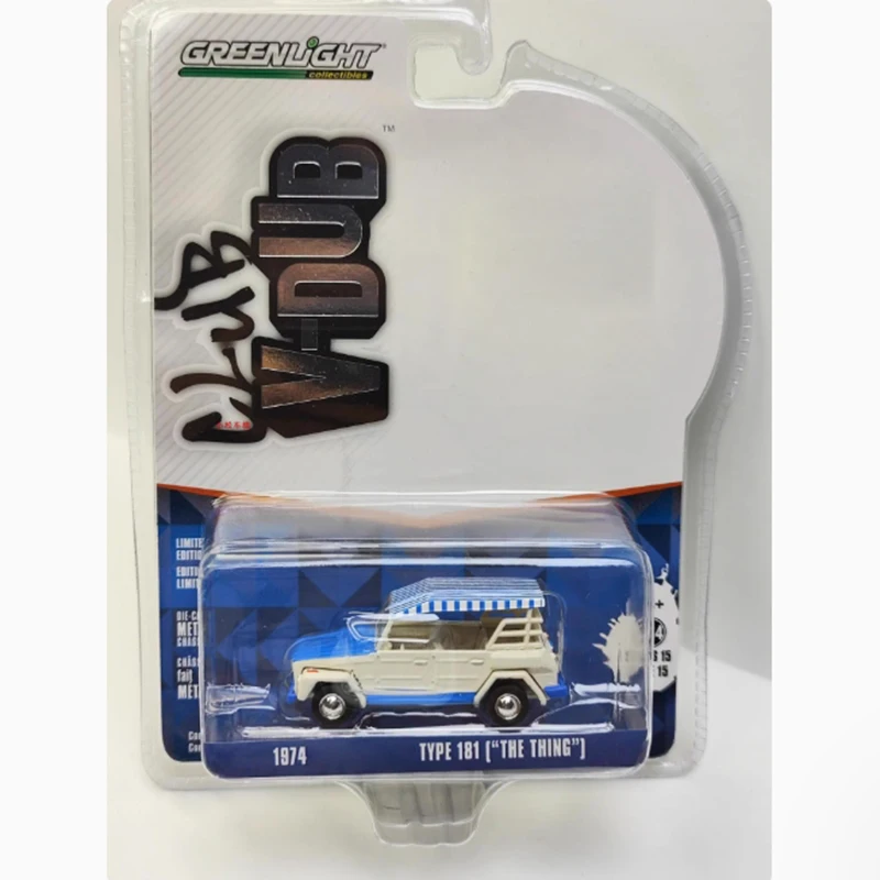 

GreenLight масштаб 1:64 1974 VW Thing (тип 181) Acapulco Thing из сплава, имитация модели автомобиля, классический сувенир для взрослых, подарок, статический дисплей