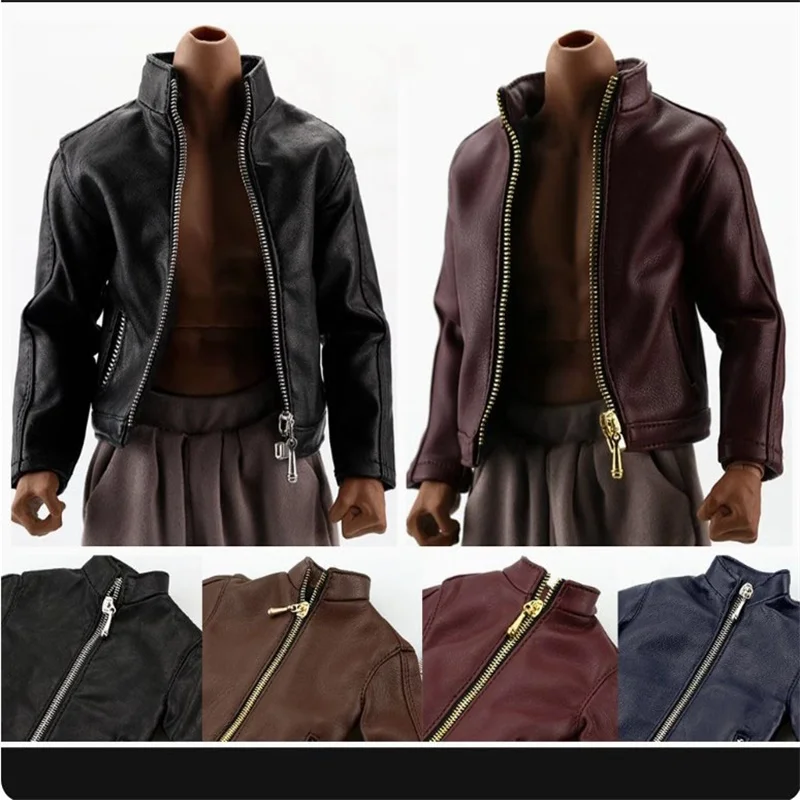 Hot Sale 1/6 Male Soldier Accessories Fashion Casual Jacket Leather Coat Model Toy Fit 12'' Action Figure Body In Stock