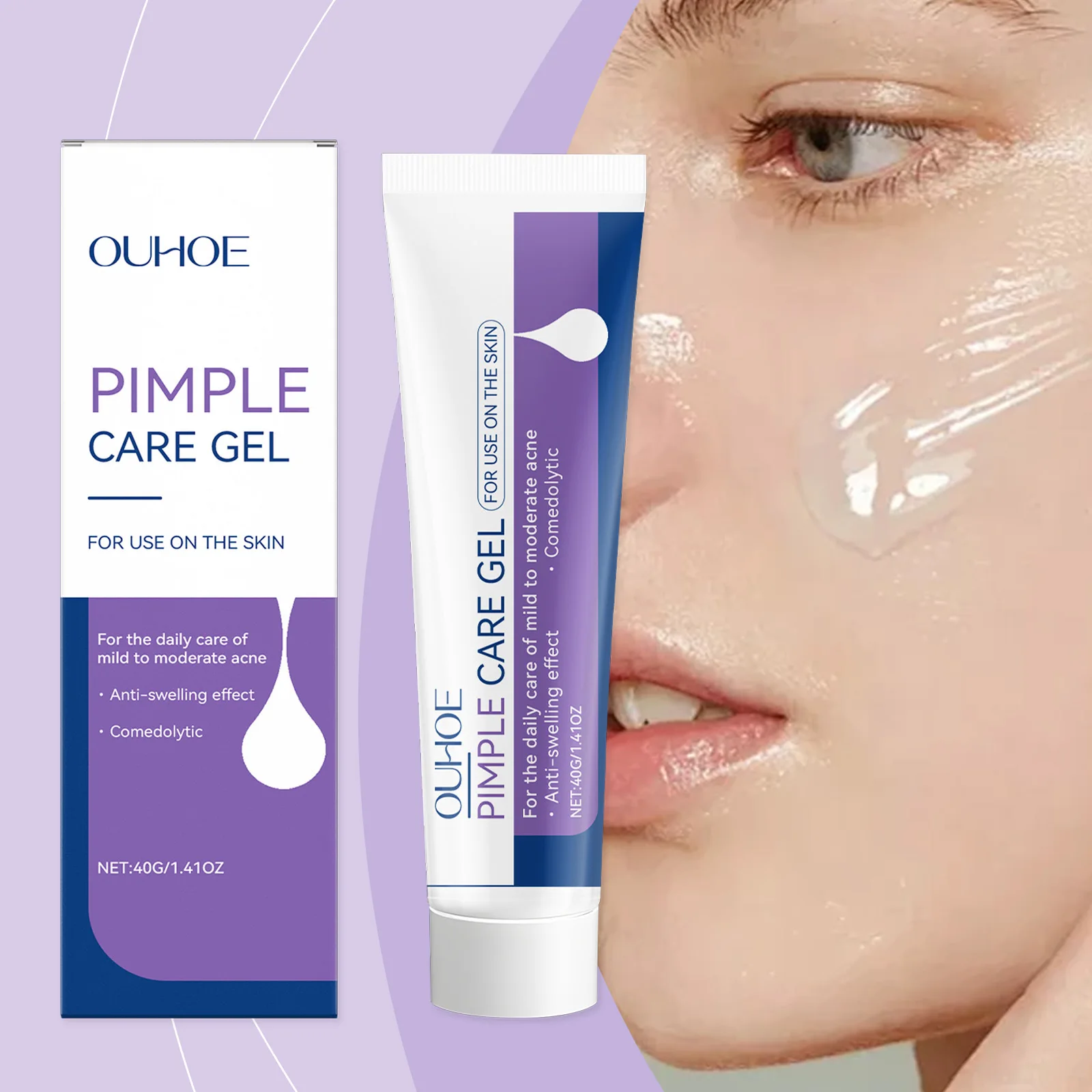 

OUHOE Blackhead Soothing Gel, Gently Cleansing Pores, Removing Acne, Closed Mouth Hydrating Daily Skin Care