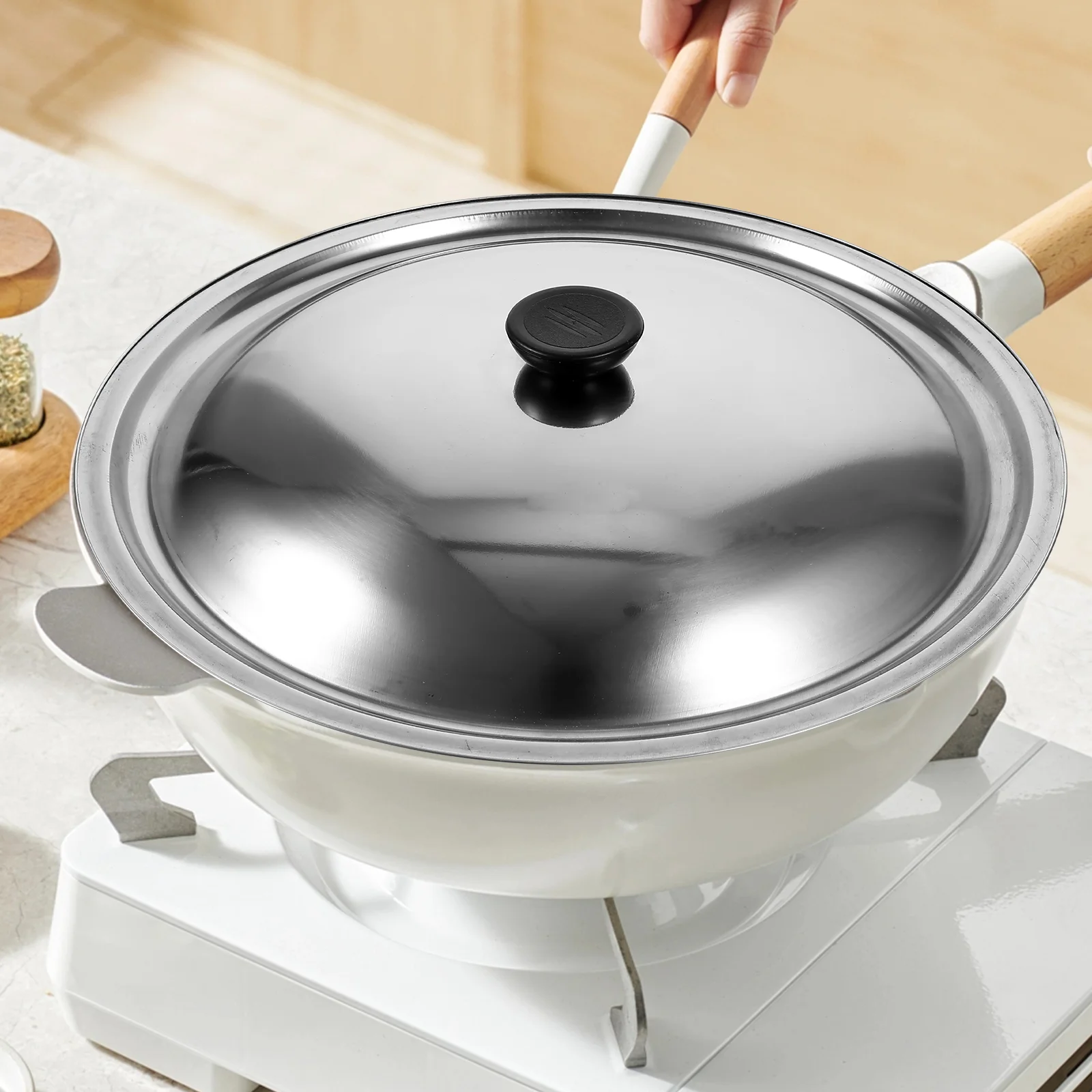 Pot Cover Microwave Pans with Lids Stockpots Cooking Cups Saucepan Drawer Organiser Utensils