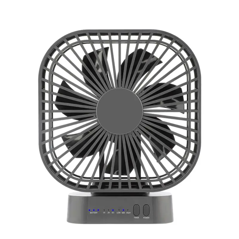 Leading-Edge-1Set 90° Folding Fan 5000Mah Battery USB Timing Cooling Fan Air Circulators Magnet Absorption Silent 3-Speed Strong