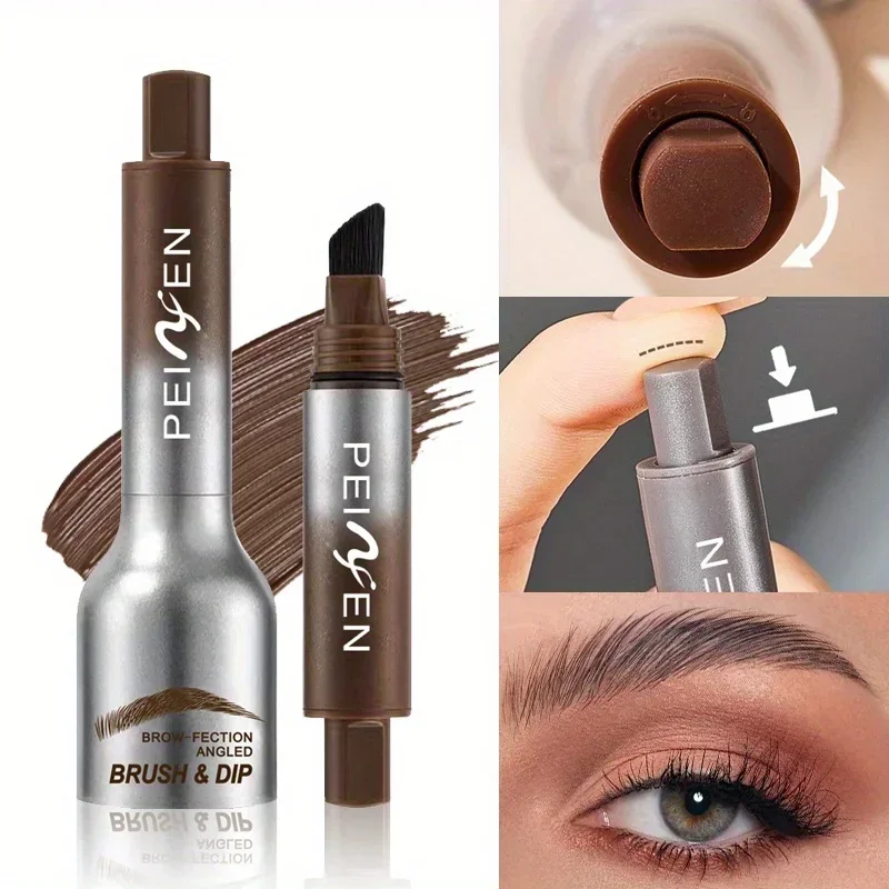 1 PC 3D Gel per sopracciglia Crema colorante con pennello Cuscino d'aria a lunga durata Tintura per sopracciglia Tinta Trucco naturale a lunga durata Potenziatore per sopracciglia
