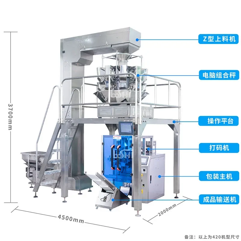 Recycling Machine 2026 Automatic vertical granule weighing and packaging machine, screw measuring powder packing machine,