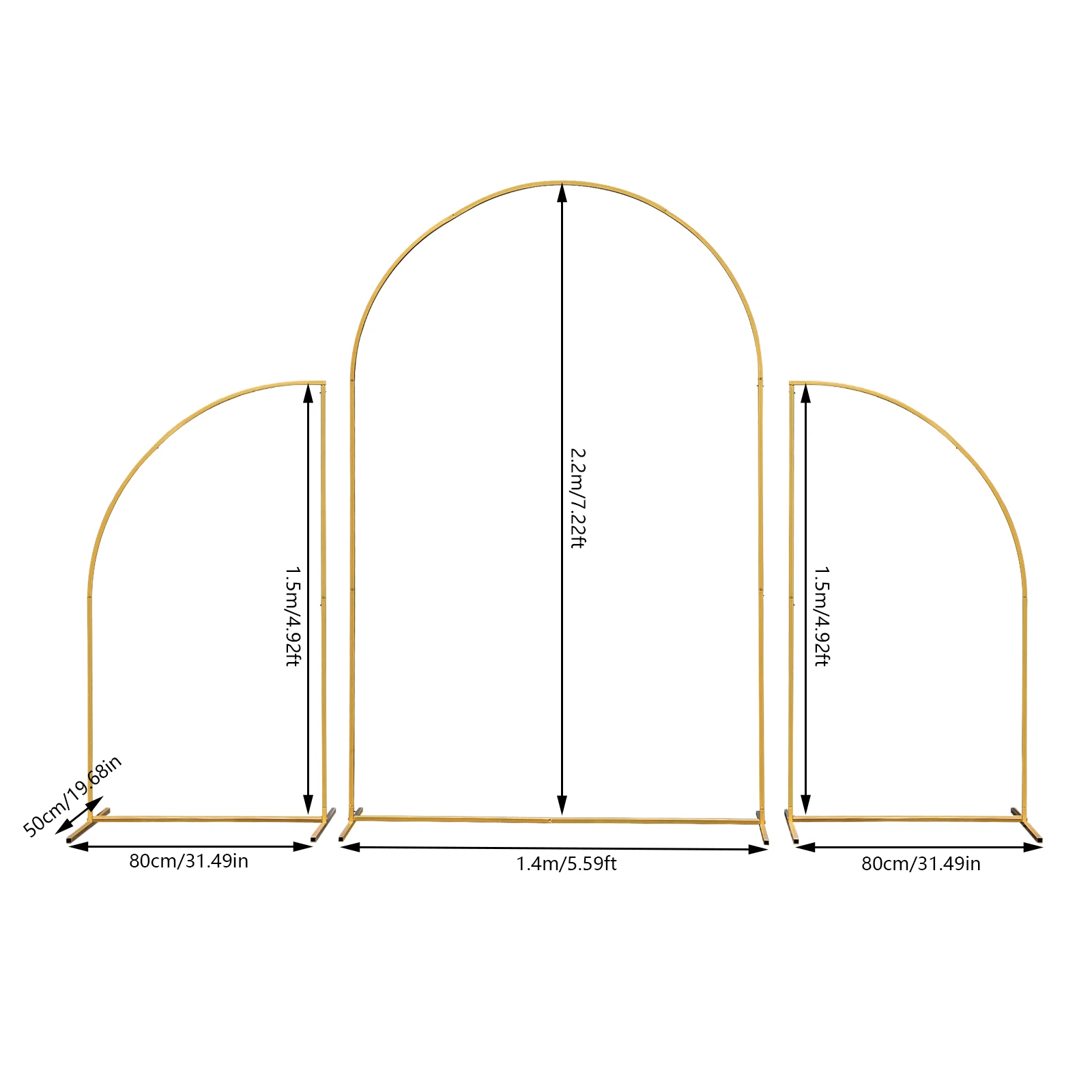 Imagem -06 - Metal Wedding Arch Backdrop Stand Faça Você Mesmo Bracket para Cerimônia Decoração de Festa Nupcial 492 Pés 722 Pés