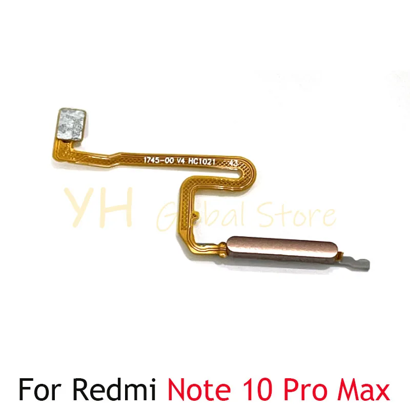 For Xiaomi Redmi Note 10 Pro Max Fingerprint Reader Touch ID Sensor Return Key Home Button Flex Cable Repair Parts