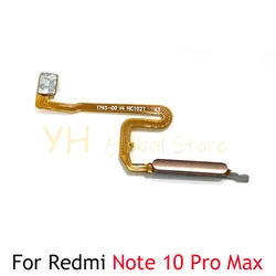 For Xiaomi Redmi Note 10 Pro Max Fingerprint Reader Touch ID Sensor Return Key Home Button Flex Cable Repair Parts