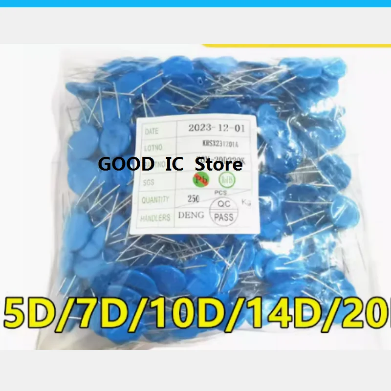 20PCS NEW 14D221K 14D271K 14D331K 14D391K 14D431K 14D471K 14D561K 14D511K14D621K 14D681K 14D821K Lightning protection resistor