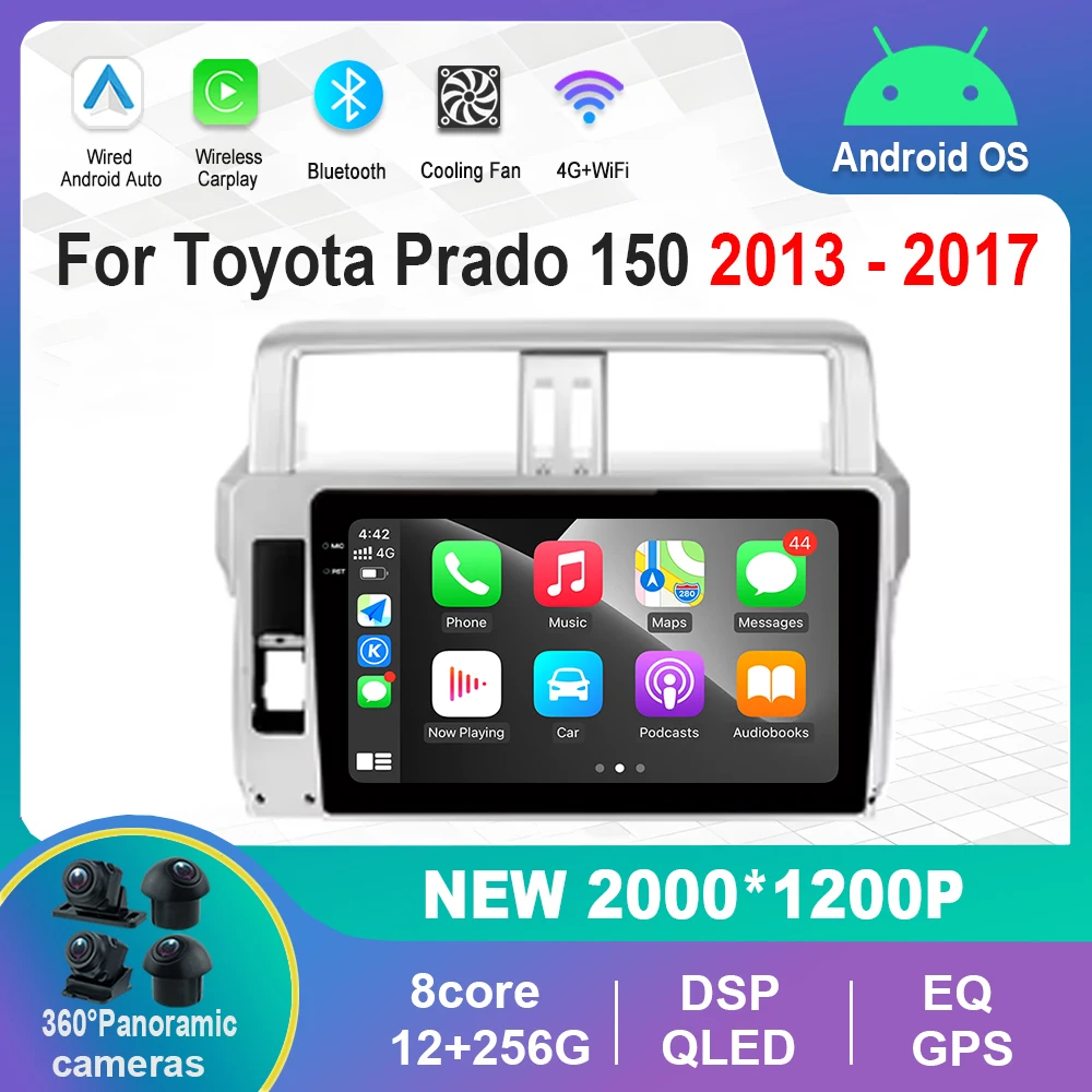 

10.1 '' Android System GPS Car Radio Multimedia Player for Toyota Prado 150 2013 - 2017 4G IPS Screen DSP Stereo WiFi Auto Tools