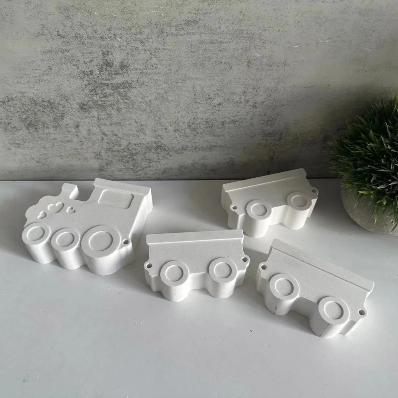 3Pcs Train Resin Silicone Molds Train Box Silicone Stand Molds for Epoxy Resin Candlestick Tealight Holder