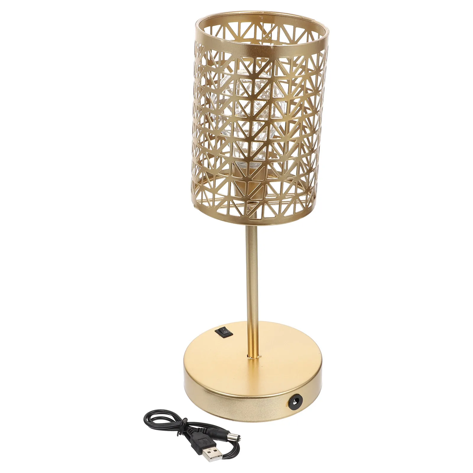 

1pc Nordic Small Night Golden Usb Table Lamp For Bedroom Home Modern Bedside Light Decorative Desk Lamp Warm Led Light