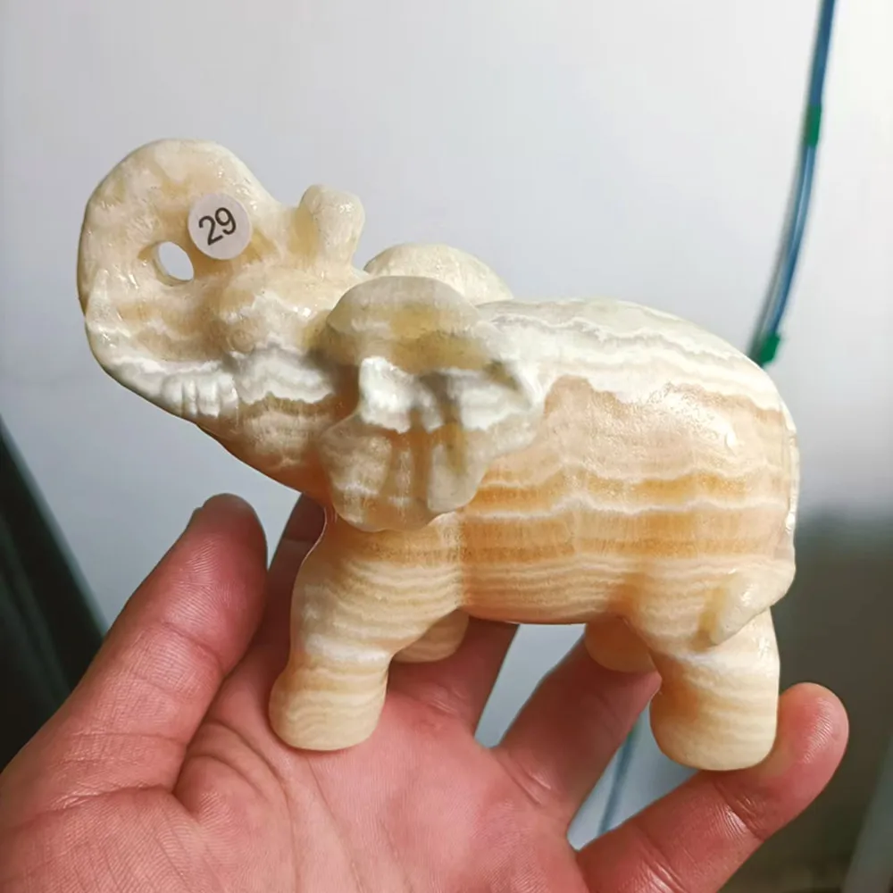 Natural energy quartz crystal, Picasso. Topaz, carved elephants, Reiki mineral gems, home decor, chakras and healing