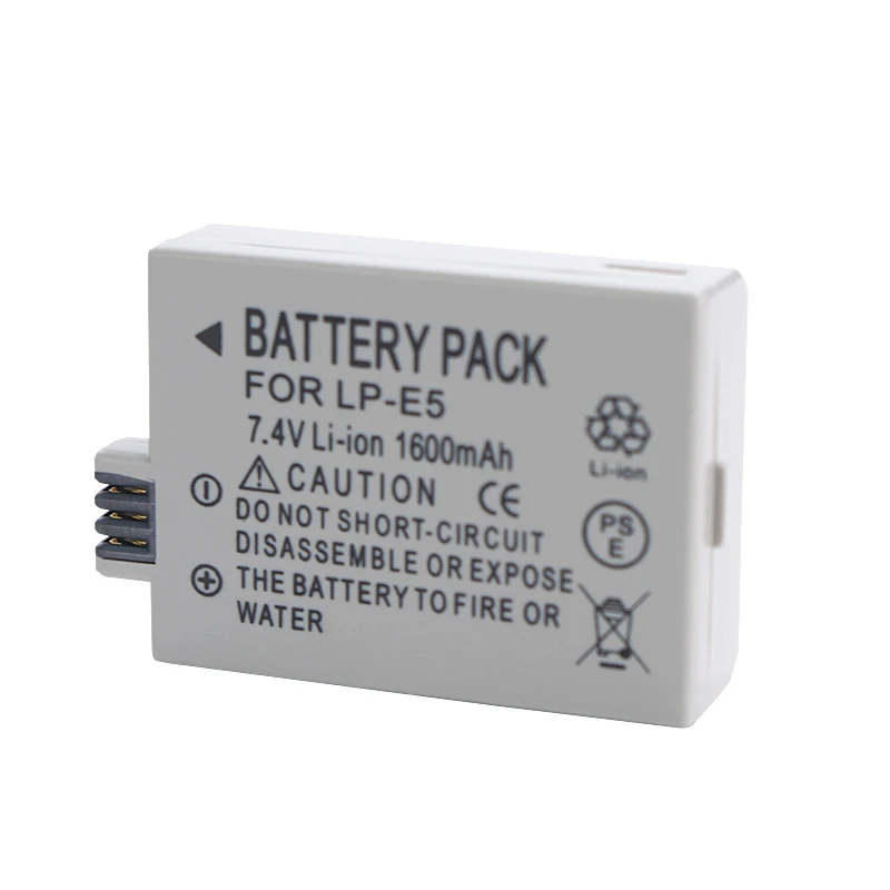 LP-E5 Battery 1080mAh Rechargeable Batteries For CANON 450D 500D 1000D Kiss X2 X3 F Rebel XS XSi T1i Camera LPE5 LP E5 Battery