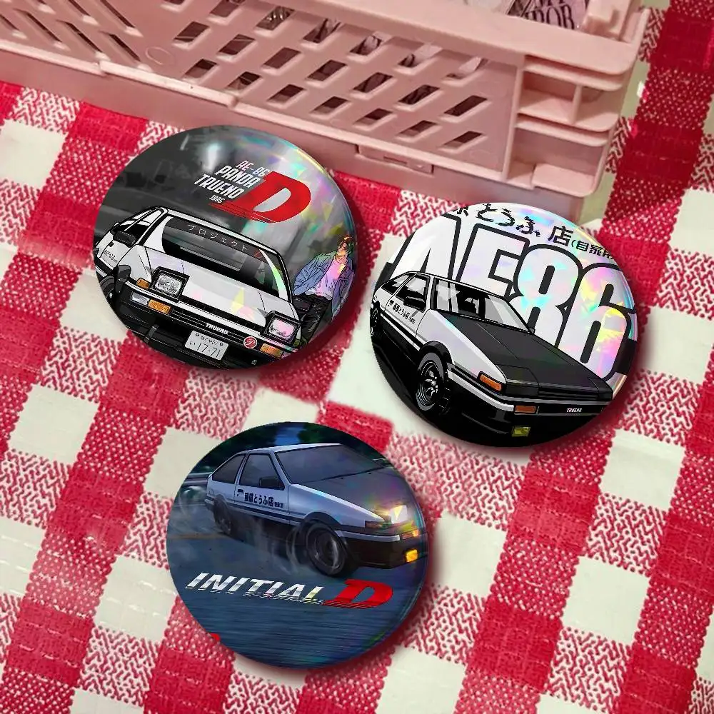 Cartoon I-Initial D Cool For Badge Custom Cartoon Lapel Pin Metal Brooch Badges For Backpack Clothing Decoration
