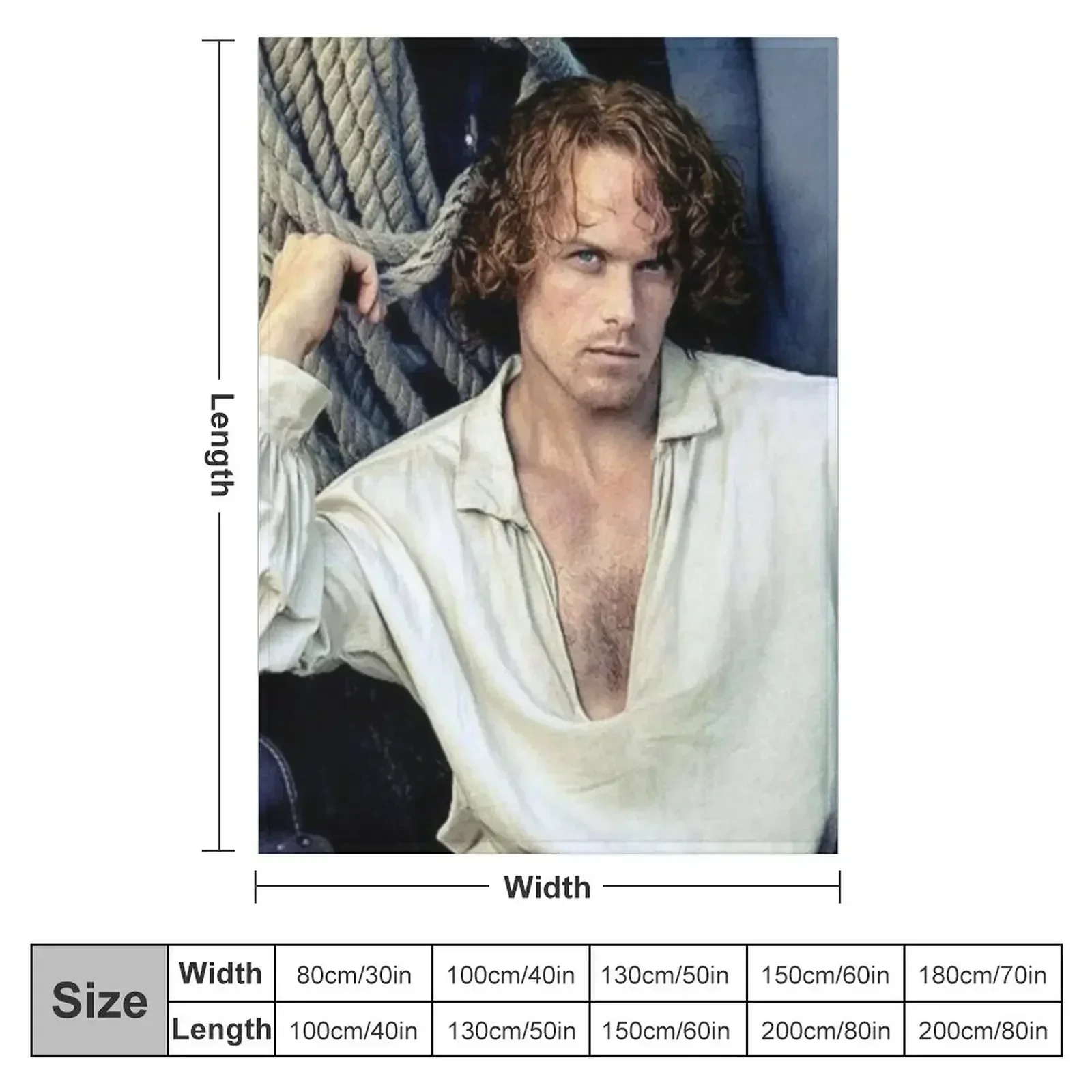 Sam Heughan Throw Blanket Summer Beddings Sofa Picnic christmas gifts Warm Nap Blankets